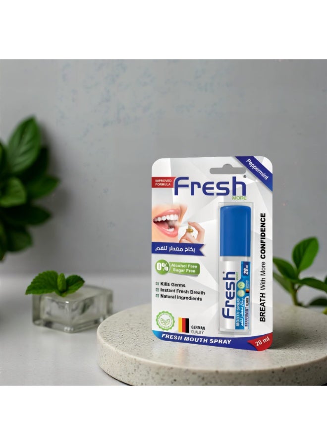 Fresh More Mouth Spray - Papermint Flavour Sugar-Free, Alcohol-Free Breath Spray, Instant Fresh Breath, Natural Oral Care, Portable Mouth Freshener Spray. - Image 2